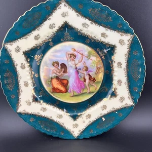 Signed Kaufmann Royal Vienna Austria Porcelain Nymph And Cupid Scene (Astria) - Picture 1 of 11
