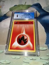 Pokemon Fire Energy 98/102 1st Edition Base Set CGC 9 1999 Shadowless subgrades