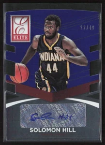 2014-15 Donruss Elite Status Signatures Blue #/49 Solomon Hill #92 Pacers - Picture 1 of 2