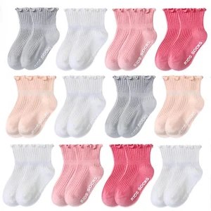 Baby Girls' Non-Slip Socks Toddler Non-skid Socks Cotton for Infant Kids 2-4 ... - Picture 1 of 9