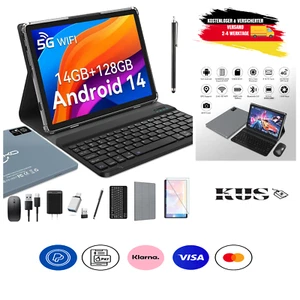 Tablet ZONKO 2025 Android 14, 10 Zoll mit SIM Slots,4G LTE 5G,  14GB RAM+128GB - Bild 1 von 9