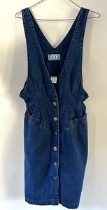 Vestido de mezclilla con delantal para niñas talla 13-14 - Imagen 1 de 4