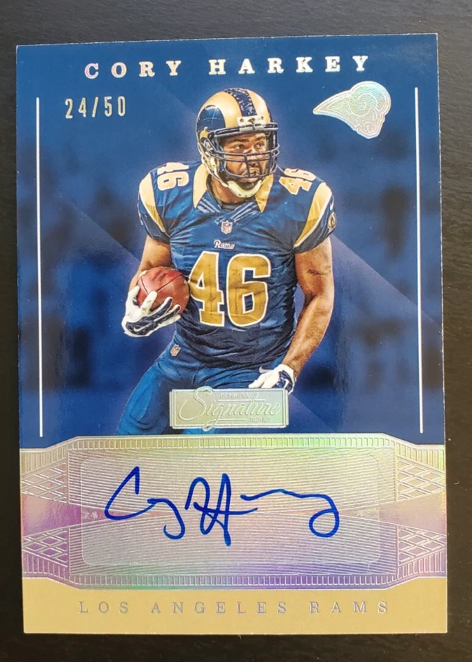 2016 Donruss Signature Series Cory Harkey Holo Silver Auto 24/50 #24 Rams - Image 1 of 2
