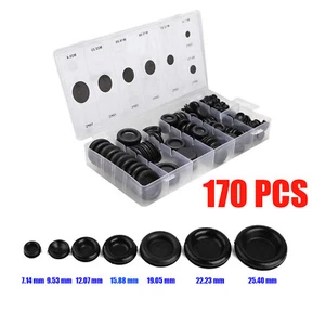 170Pcs Rubber Grommet Firewall Hole Plug Set Electrical Wire Gasket Kit For Car - Picture 1 of 7