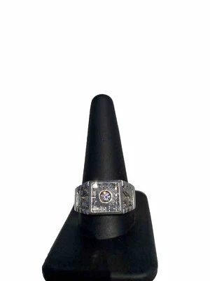 Anillo de plata esterlina circonita cúbica para hombre talla 12 Foto 1 de 4
