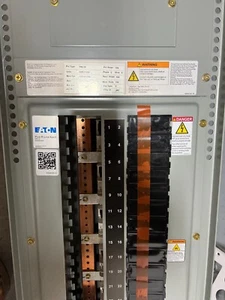 EATON PRL1x 100 AMP 208Y 120V 3 PHASE 4WIRE 30 Cir NEMA 1 Panelboard 48 inch CU - Picture 1 of 3