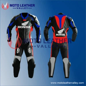 Honda CBR Motorbike Custom Leather Suit Racing Biker Leather Suits - Picture 1 of 5