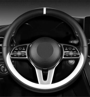 Car Steering Wheel Cover Anti-catch Protection PU Leather Accessory Accessories - Image 1 of 4