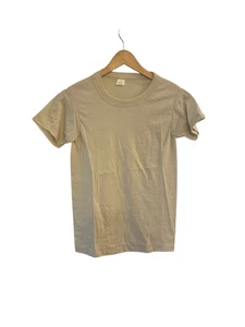Vintage 70s Dead Stock Tan Beige Plain Blank T-Shirt - Picture 1 of 3