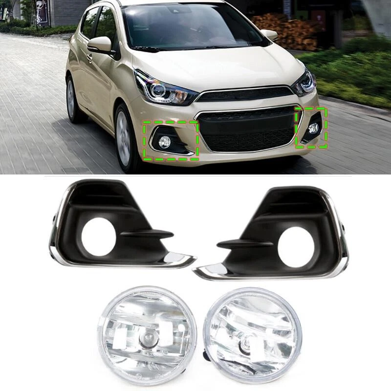 Par de faros antiniebla + cubierta de faros antiniebla para Chevrolet Spark 2016-2018 Foto 1 de 1