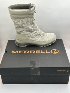 Stivali da neve Merrell Approach Sport alti polari donna argento taglia 9 nuovi - Foto 1 di 10