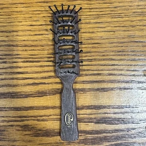 Vintage GOODY Wood Grain 8" Detangle Vented Blow Dry Hair Brush Made In USA - Picture 1 of 7