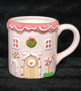 Pink Gingerbread House Ceramic Mug 4.1" Christmas Trending SOLD OUT Hobby Lobby - Picture 1 of 9