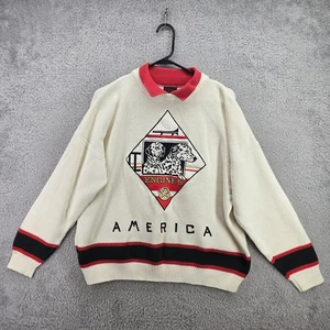 Vintage Pullover Herren Large FIA Italia bestickt Motor 5 Dalmatiner Amerika - Bild 1 von 10