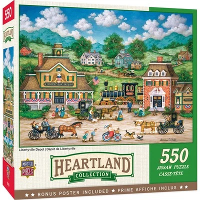 MasterPieces Jigsaw Puzzle;  Libertyville Depot by Bonnie White;  550 pieces - Image 1 of 3