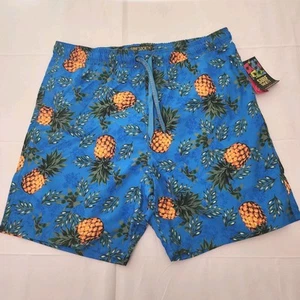 New Surf Society Mens Swim Trunks Pineapples Size XL UV protect Moisture Wicking - Picture 1 of 8