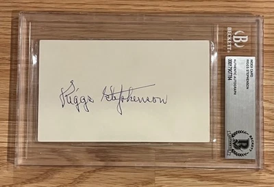 RIGGS STEPHENSON Firmado Autografiado Chicago Cubs Corte BAS Losa Foto 1 de 3