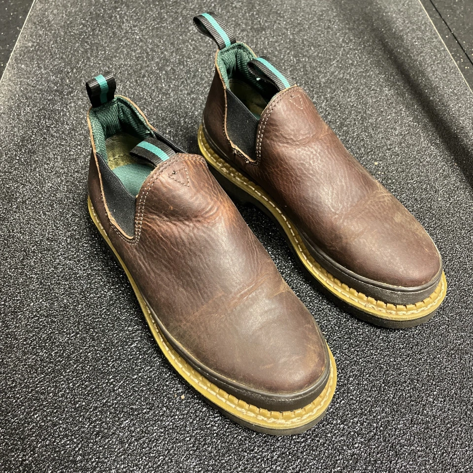 Romeo Work Boots Georgia Giant Womens Brown Leather Pull On Size 8.5 - Image 1 of 4
