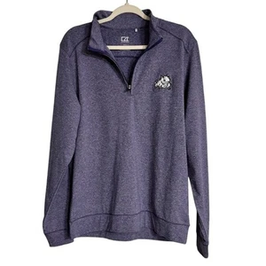 Cutter & Buck TCU Horned Frogs Men's M Purple Quarter-Zip Pullover Sweater - Picture 1 of 4