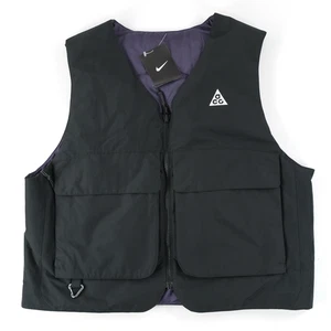 NWT NIKE ACG PRIMALOFT REVERSIBLE VEST SKULL PEAK FV8694-010 Black Dark Raisin M - Picture 1 of 9