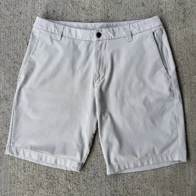 Pantalones Cortos Lululemon Commission 9” Gris Malla Ventlight Bolsillos con Cremallera M7AK8S Talla 32 Foto 1 de 4