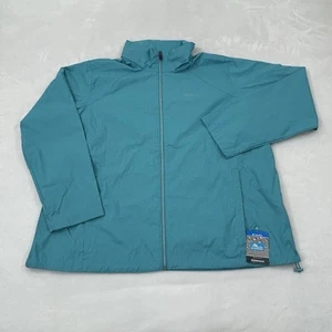 Columbia Switchback III Teal Blue Full Zip Hooded Windbreaker Jacket Women’s 3XL - Picture 1 of 12