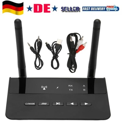 Bluetooth 5.2 Transmitter Receiver, 2-in-1 AptX HD Bluetooth Audio Adapter 3.5mm DE - Image 1 of 4