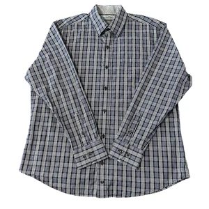 Camicia uomo Johnston Murphy infradito taglia L blu cotone check preppy abbottonata - Foto 1 di 10