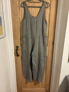 Flachs Damen Jumpsuit Größe S Mehrfarbig Webart 100% Leinen Nachhaltig Lagenlook - Bild 1 von 7