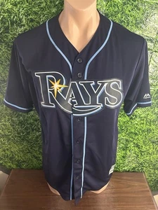 MLB Tampa Bay Rays Baseball Spring Training Jerseey #15 Brett Harker Majestic LG - Picture 1 of 6