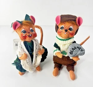 Muñecas Annalee 2006 6" A Bit of Blarney & Caitlin O' Mouse ratones del día de San Patricio - Imagen 1 de 9