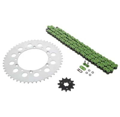 1996-1997, 2000-2002 Kawasaki KX125 125 Green O Ring Chain & Sprocket 12/51 112L - Image 1 of 4