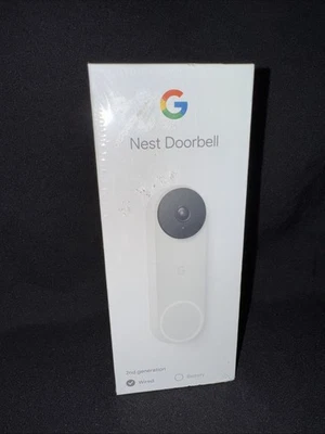 Google Nest Doorbell (Wired, 2nd gen) Video Doorbell Security Camera -  Snow - Image 1 of 3