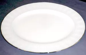 Gorham Portico Oval Serving Platter 14" Platinum Trim USA New No Box - Picture 1 of 2