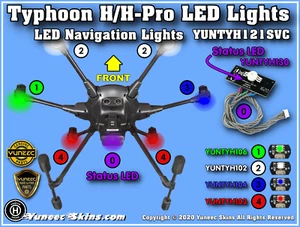 Typhoon H/H-Pro LED Lights - Status LED Light Tri Color - Arm LED Connect Cable - Picture 1 of 48