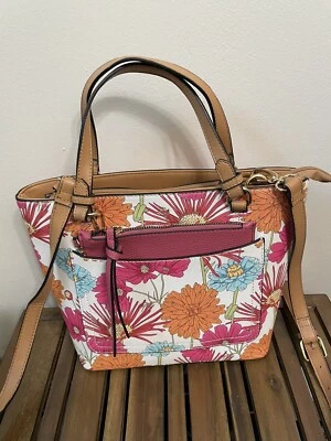 Bolso de hombro Nanette Lapore rosa y naranja floral con bolsa rosa Foto 1 de 4