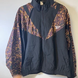 Reebok Unisex FT7392 Casual GP AOP TWIN Track Jacket Black Size L J12 “ - Picture 1 of 11