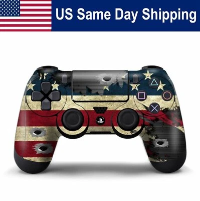Calcomanía de cubierta personalizada pegatina protectora de bandera para controlador PS4 / PS4 Slim / PS4 PRO Foto 1 de 4