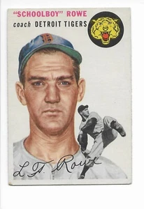 1954 Topps #197 Lynwood Rowe CO/Schoolboy  -  EX - Detroit Tigers - Picture 1 of 2