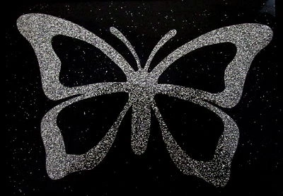 FERRA FARFALLA GLITTER FERRO SU HOTFIX T SHIRT TRANSFER