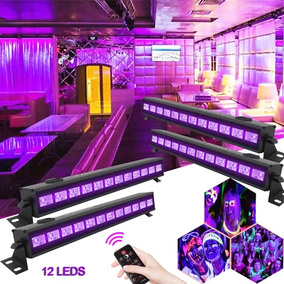 4x 9/12 LED UV Schwarzlicht BAR Bühnenlicht Wall Wash Lichteffekt DMX Disco Show - Bild 1 von 4