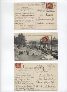 3 c1910 France postcards to USA Esperanto messages [y7403] - Picture 1 of 3
