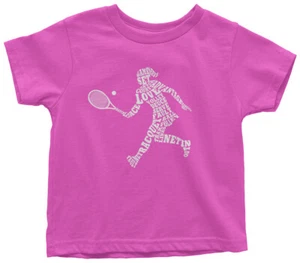 Girls Tennis Player Typography Toddler T-Shirt Birthday Gift Idea - Picture 1 of 10