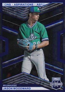 2023 Elite Extra Edition Blue Aspirations #32 Jason Woodward-Brewers 096/349 - Picture 1 of 2