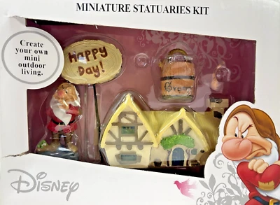 NEW Disney Grumpy 4 Pc Miniature Statuaries / Fairy Garden / Terrarium Kit - Image 1 of 4