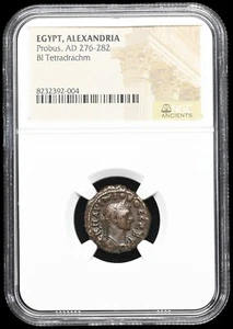 EGYPT, Alexandria. Probus. AD 276-282. Potin Tetradrachm, NGC Certified - Picture 1 of 2