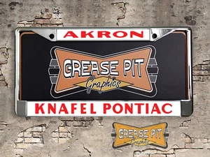 Knafel Pontiac License Plate Frame Akron - Picture 1 of 3
