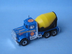 Matchbox Peterbilt Cement Mixer Truck Blue Body Chrome Pipes Toy Model Car 75mm - Picture 1 of 4