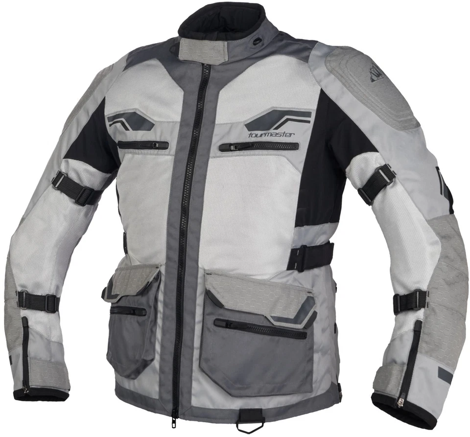 Tourmaster Ridgecrest Mens Adventure Motorcycle Touring Jacket Gray/Gray - Image 1 of 1