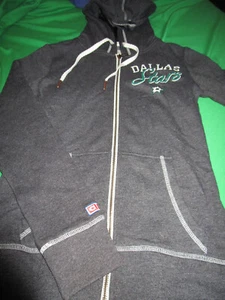 NEW NHL CCM HOCKEY DALLAS STARS WOMENS HOODED ZIP SWEATSHIRT JACKET GRAY XS - Picture 1 of 2